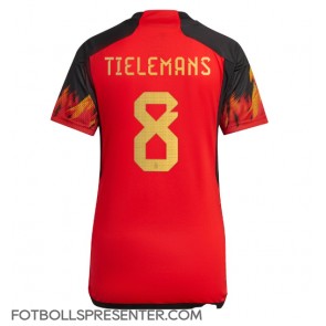 Belgien Youri Tielemans #8 Hemma Matchtröja Dam VM 2022 Kortärmad